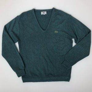 VNTG Lacoste V-Neck Sweater Size Large